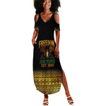 Juneteenth 1865 Summer Maxi Dress Freedom Ain't Free