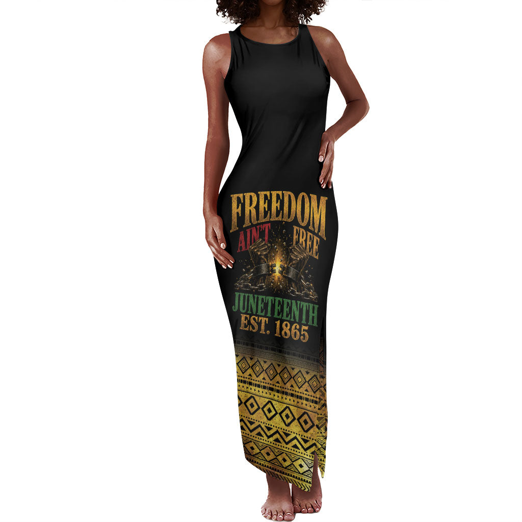 Juneteenth 1865 Tank Maxi Dress Freedom Ain't Free
