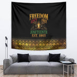 Juneteenth 1865 Tapestry Freedom Ain't Free