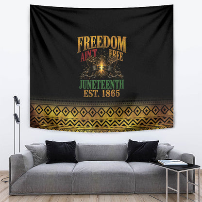 Juneteenth 1865 Tapestry Freedom Ain't Free