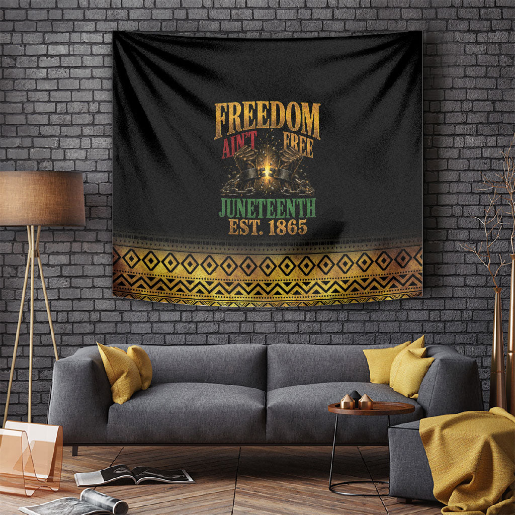 Juneteenth 1865 Tapestry Freedom Ain't Free