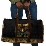 Juneteenth 1865 Travel Bag Freedom Ain't Free