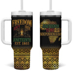 Juneteenth 1865 Tumbler With Handle Freedom Ain't Free