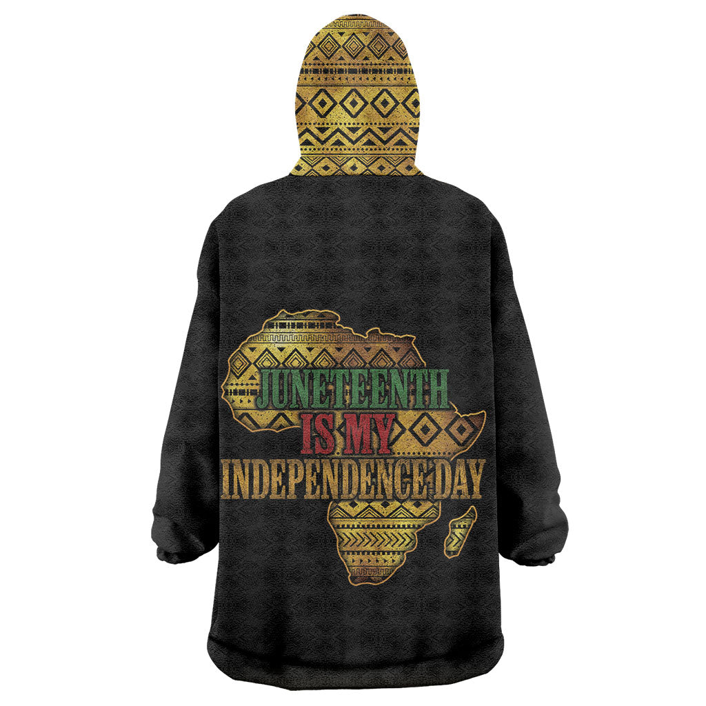 Juneteenth 1865 Wearable Blanket Hoodie Freedom Ain't Free