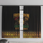 Juneteenth 1865 Window Curtain Freedom Ain't Free