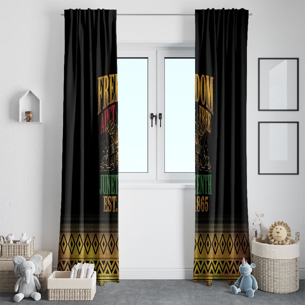 Juneteenth 1865 Window Curtain Freedom Ain't Free
