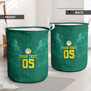 Custom Senegal Football Laundry Basket Lions Of Teranga Sporty Style