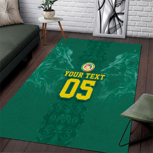 Custom Senegal Football Area Rug Lions Of Teranga Sporty Style