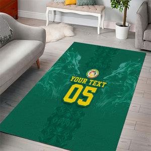 Custom Senegal Football Area Rug Lions Of Teranga Sporty Style