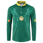 Custom Senegal Football Button Sweatshirt Lions Of Teranga Sporty Style