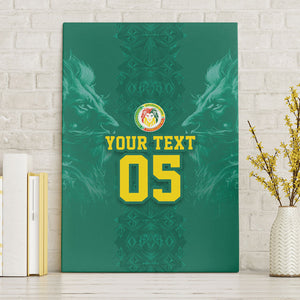 Custom Senegal Football Canvas Wall Art Lions Of Teranga Sporty Style