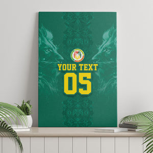 Custom Senegal Football Canvas Wall Art Lions Of Teranga Sporty Style