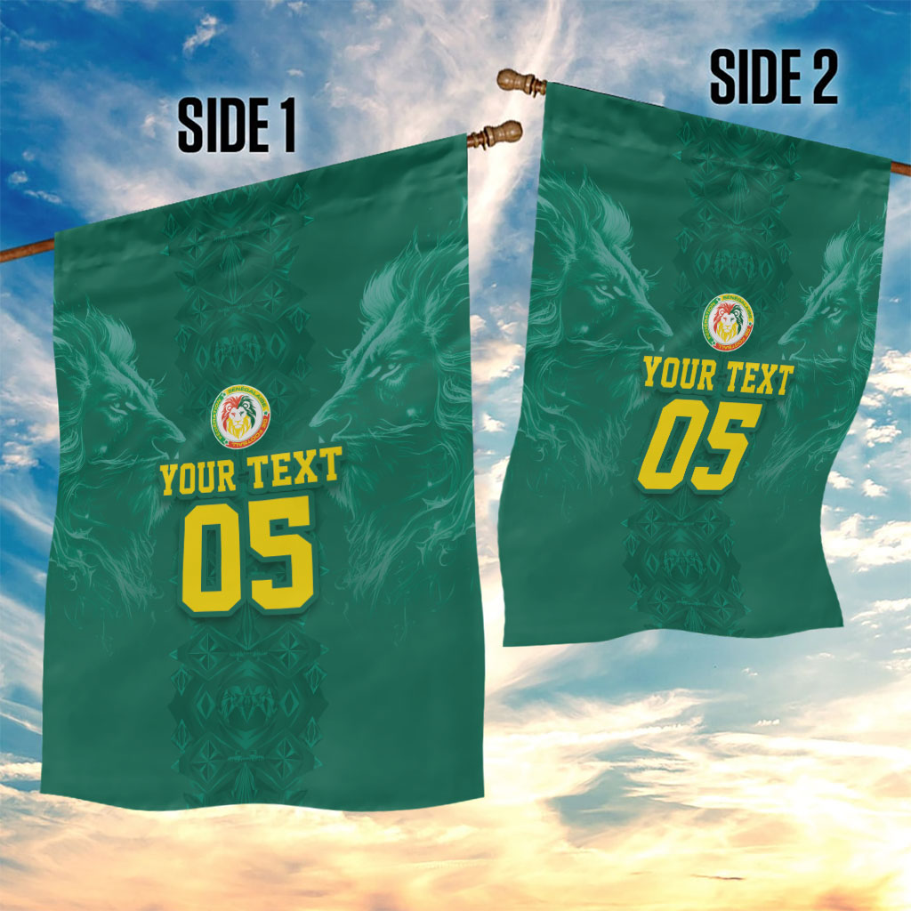 Custom Senegal Football Garden Flag Lions Of Teranga Sporty Style