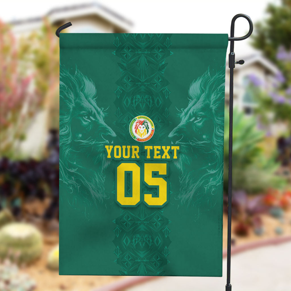Custom Senegal Football Garden Flag Lions Of Teranga Sporty Style