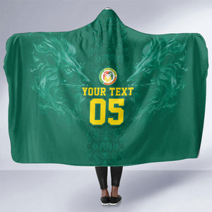 Custom Senegal Football Hooded Blanket Lions Of Teranga Sporty Style