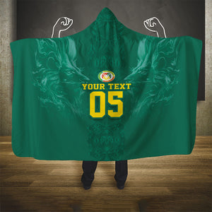 Custom Senegal Football Hooded Blanket Lions Of Teranga Sporty Style