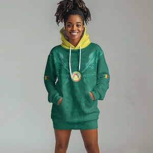 Custom Senegal Football Hoodie Dress Lions Of Teranga Sporty Style