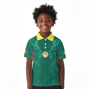 Custom Senegal Football Kid Polo Shirt Lions Of Teranga Sporty Style