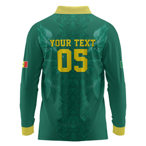 Custom Senegal Football Long Sleeve Polo Shirt Lions Of Teranga Sporty Style