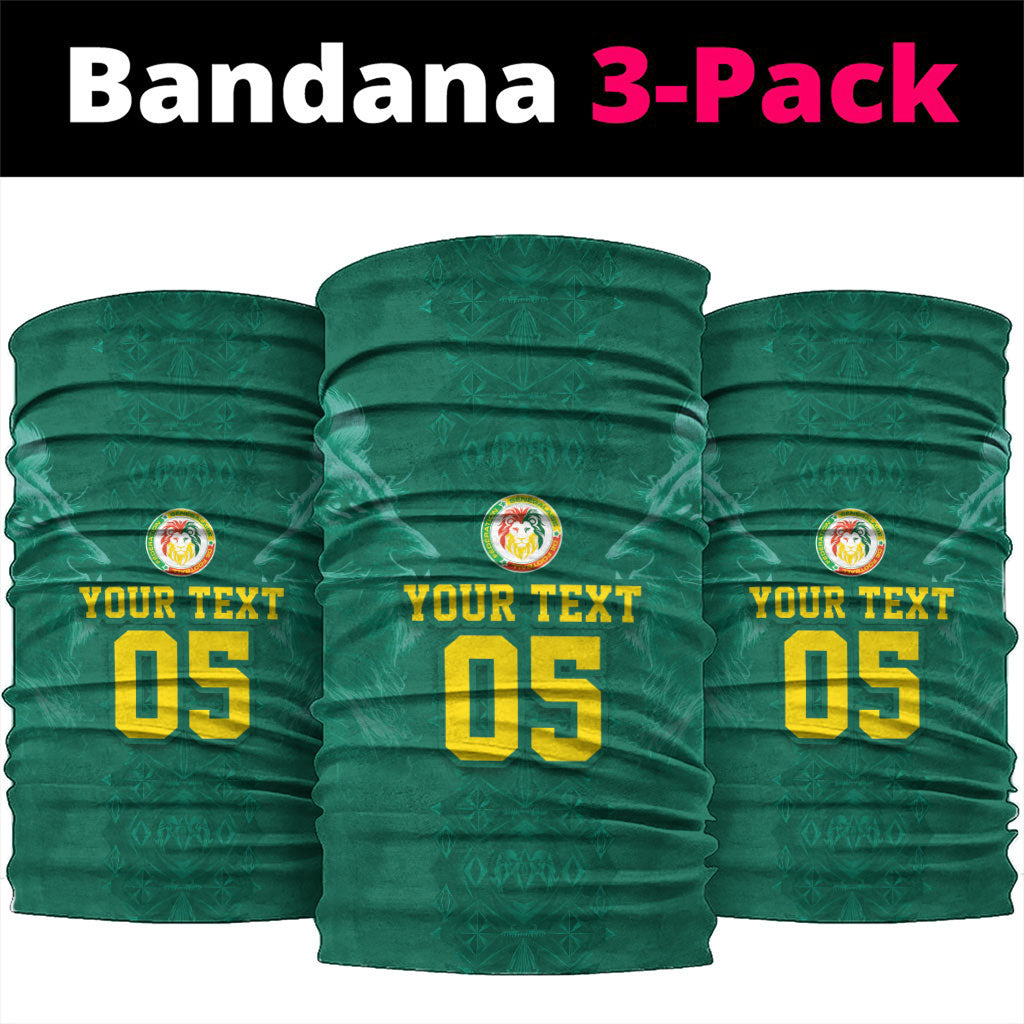 Custom Senegal Football Neck Gaiter Lions Of Teranga Sporty Style