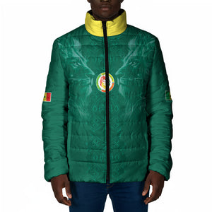 Custom Senegal Football Padded Jacket Lions Of Teranga Sporty Style