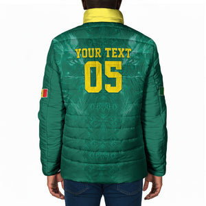 Custom Senegal Football Padded Jacket Lions Of Teranga Sporty Style