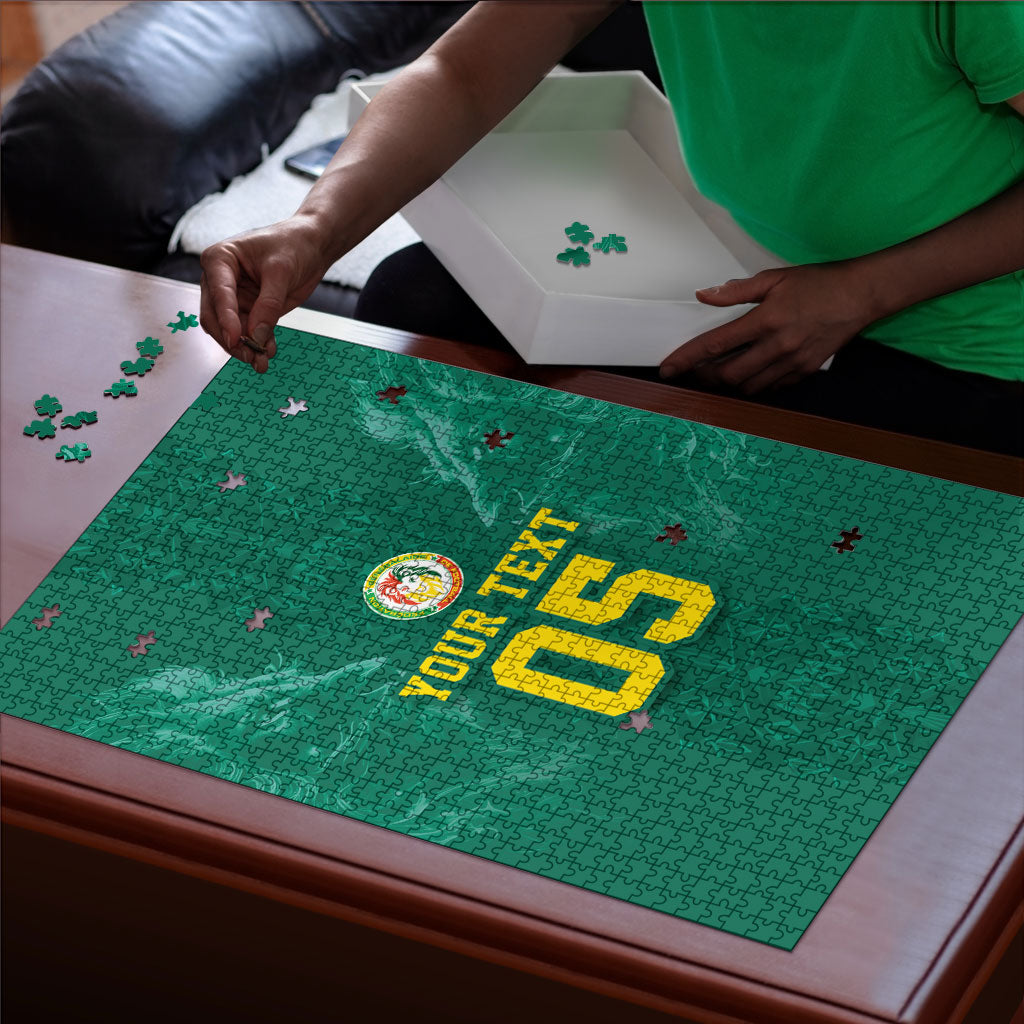 Custom Senegal Football Puzzle Lions Of Teranga Sporty Style