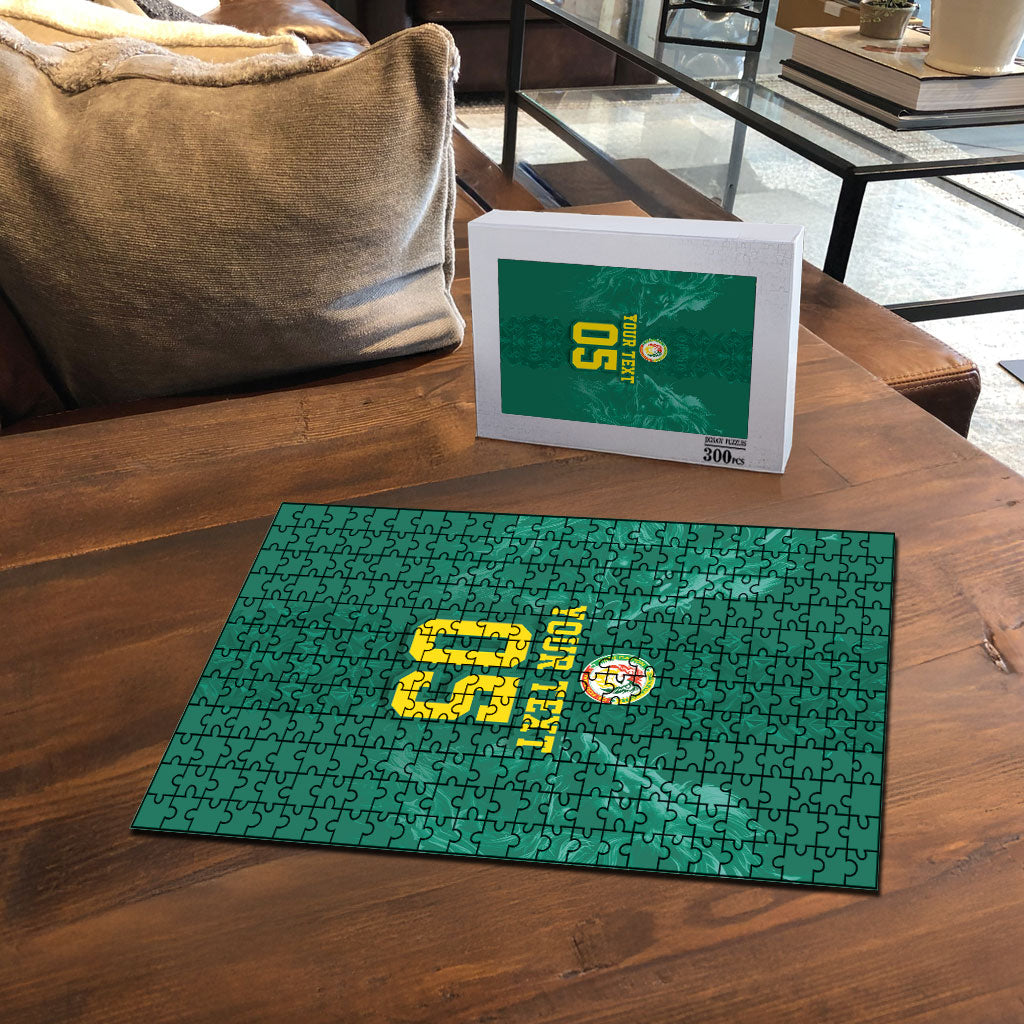 Custom Senegal Football Puzzle Lions Of Teranga Sporty Style