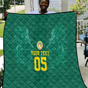 Custom Senegal Football Quilt Lions Of Teranga Sporty Style