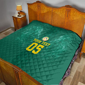 Custom Senegal Football Quilt Lions Of Teranga Sporty Style