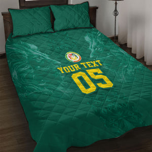 Custom Senegal Football Quilt Bed Set Lions Of Teranga Sporty Style