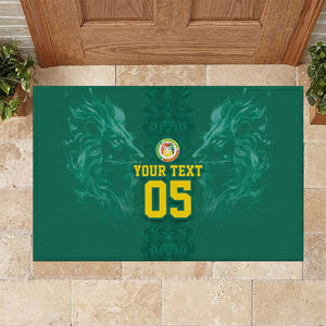 Custom Senegal Football Rubber Doormat Lions Of Teranga Sporty Style