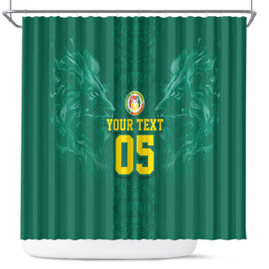 Custom Senegal Football Shower Curtain Lions Of Teranga Sporty Style
