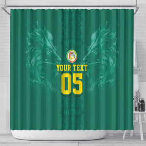 Custom Senegal Football Shower Curtain Lions Of Teranga Sporty Style