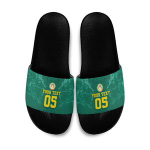 Custom Senegal Football Slide Sandals Lions Of Teranga Sporty Style
