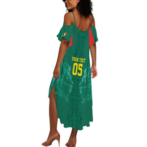Custom Senegal Football Summer Maxi Dress Lions Of Teranga Sporty Style