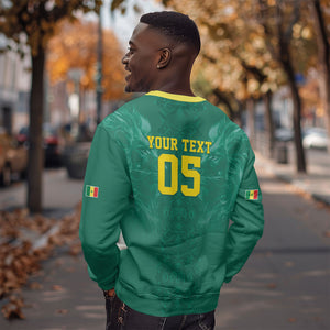 Custom Senegal Football Sweatshirt Lions Of Teranga Sporty Style