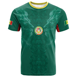 Custom Senegal Football T shirt Lions Of Teranga Sporty Style
