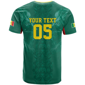 Custom Senegal Football T shirt Lions Of Teranga Sporty Style