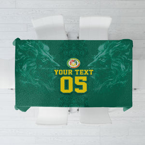 Custom Senegal Football Tablecloth Lions Of Teranga Sporty Style