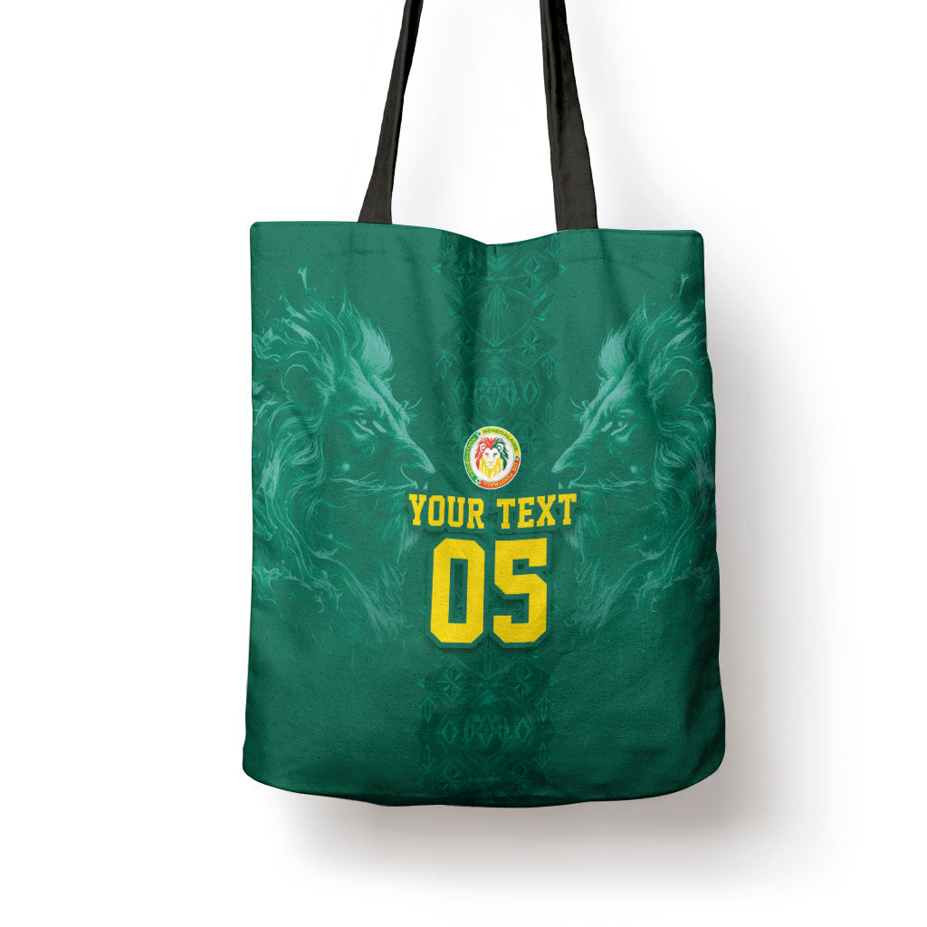 Custom Senegal Football Tote Bag Lions Of Teranga Sporty Style