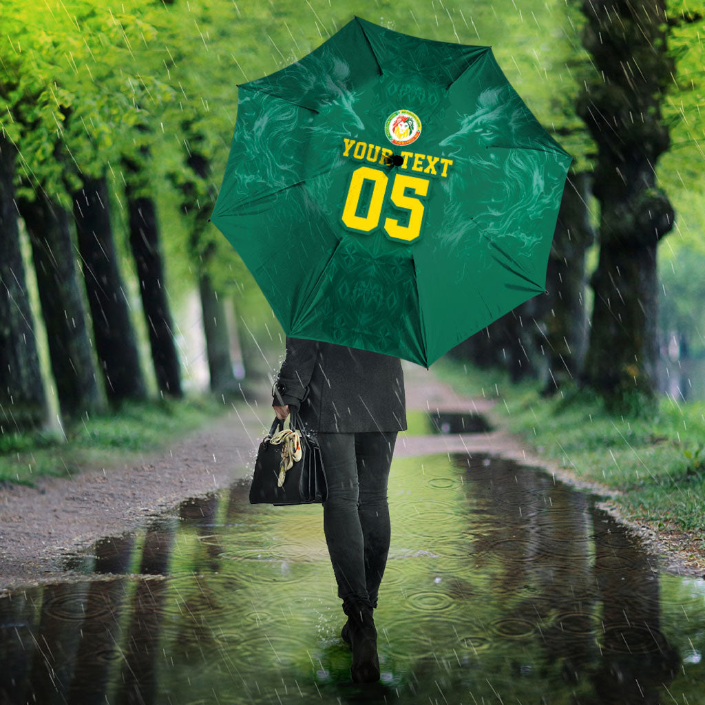 Custom Senegal Football Umbrella Lions Of Teranga Sporty Style