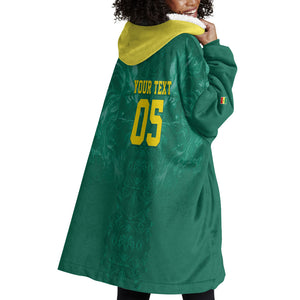 Custom Senegal Football Wearable Blanket Hoodie Lions Of Teranga Sporty Style