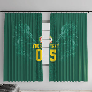 Custom Senegal Football Window Curtain Lions Of Teranga Sporty Style