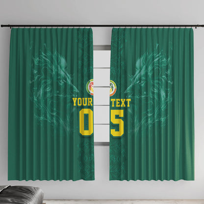 Custom Senegal Football Window Curtain Lions Of Teranga Sporty Style