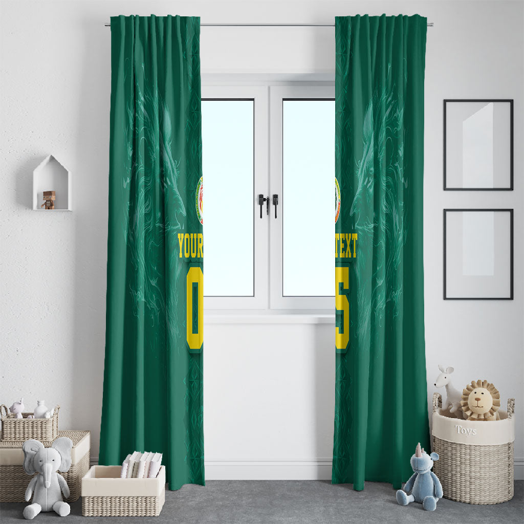 Custom Senegal Football Window Curtain Lions Of Teranga Sporty Style