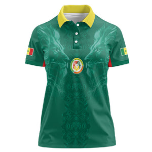 Custom Senegal Football Women Polo Shirt Lions Of Teranga Sporty Style