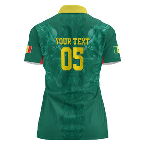 Custom Senegal Football Women Polo Shirt Lions Of Teranga Sporty Style