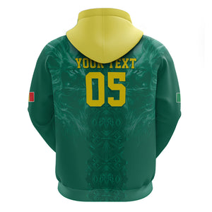 Custom Senegal Football Zip Hoodie Lions Of Teranga Sporty Style