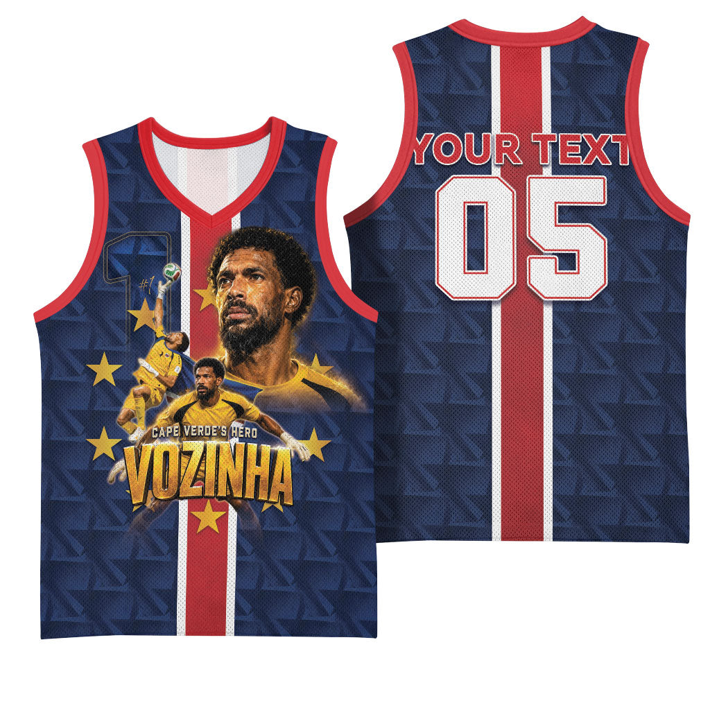 Custom Vozinha Goalkeeper Hero Cabo Verde Football 2026 Basketball Jersey